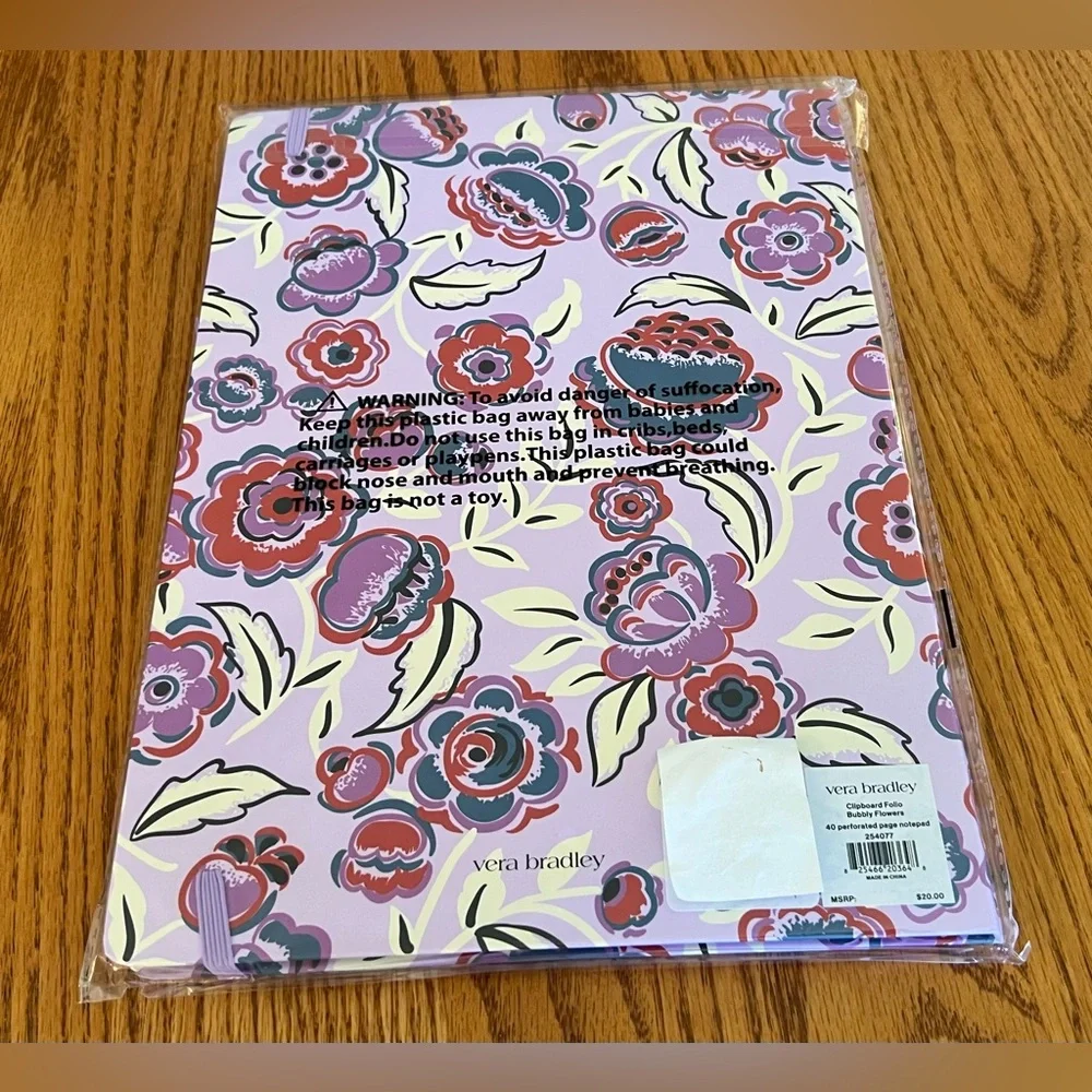 Vera Bradley Clipboard Folio in Bubbly Flowers NWT